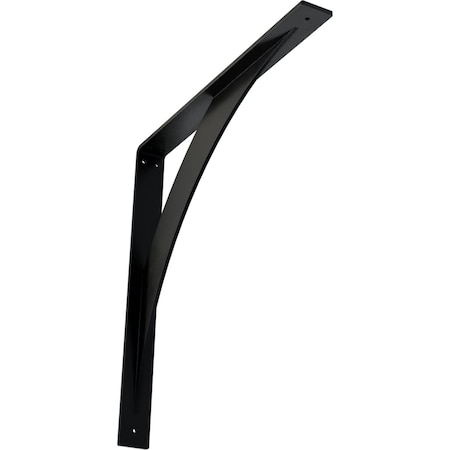 Ekena Millwork Legacy Steel Bracket, Powder Coated Black 2"W x 20"D x 20"H BKTM02X20X20LEPBL
